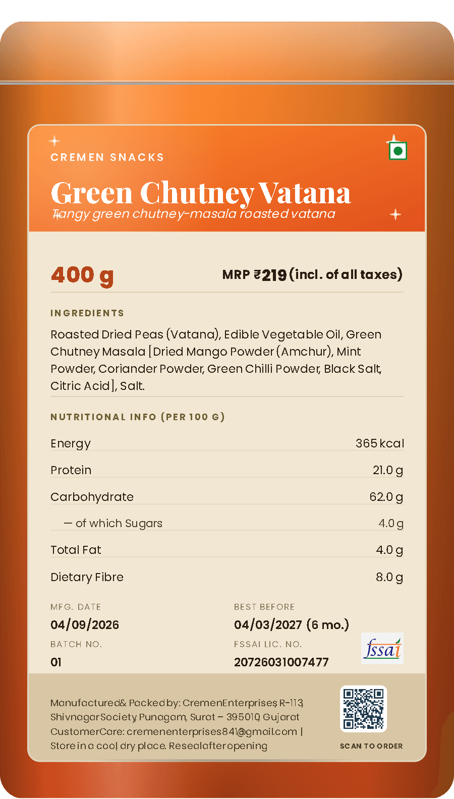 Green Chutney Vatana